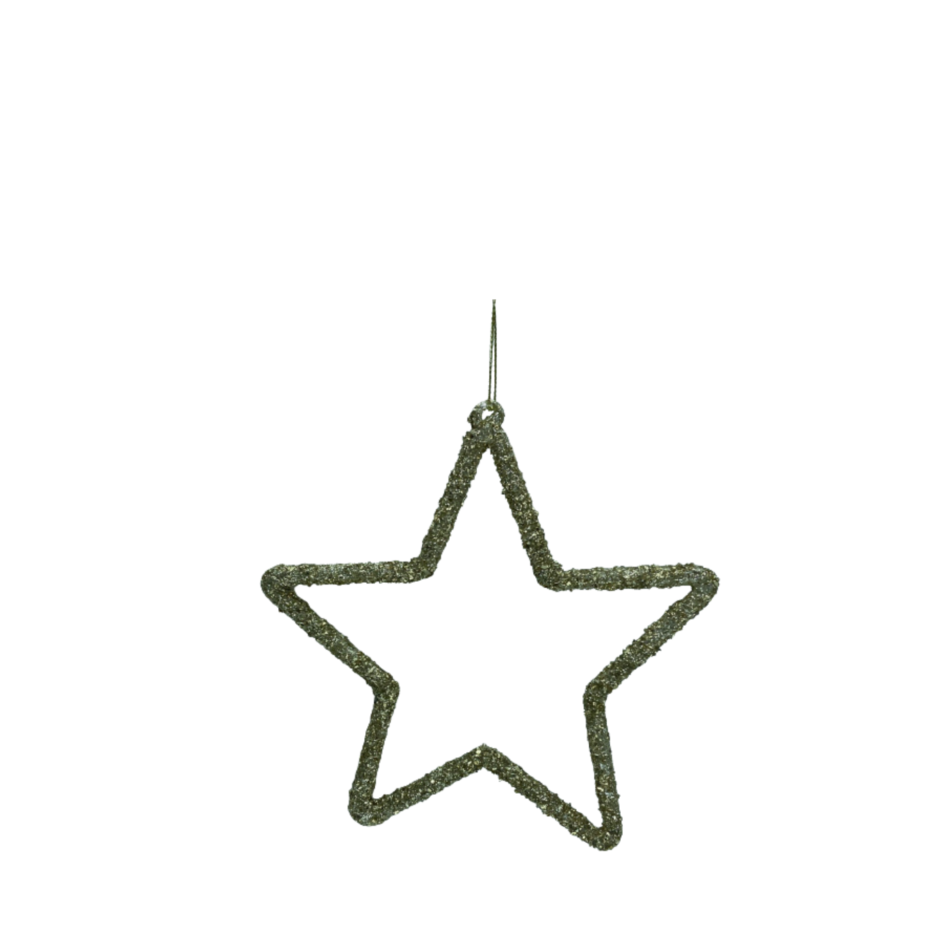 Glaskugle glitter stjerne